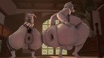 anthro anus anus_size_difference areola balls big_anus big_balls big_breasts big_butt black_markings breasts butt ceiling crouching duo genitals grumpy gynomorph hair horn huge_anus huge_balls huge_breasts huge_butt huge_thighs hyper hyper_anus intersex intersex/male looking_at_viewer looking_back looking_down male markings nipples pink_areola pink_nipples presenting puffy_anus short_hair smile smiling_at_viewer squat_position stained_glass stained_glass_window thick_thighs wall_(structure) white_body wide_hips window ok_bruh undertale undertale_(series) warfare_machine asriel_dreemurr_(god_form) toriel warfare_asriel warfare_toriel bovid caprine goat mammal 16:9 3d_(artwork) digital_media_(artwork) hi_res widescreen mother_(lore) mother_and_child_(lore) mother_and_son_(lore) parent_(lore) parent_and_child_(lore) parent_and_son_(lore) son_(lore)