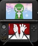 4_toes absurd_res barefoot bdsm blue_background bodily_fluids dazidentevil electronics english_text eyes_closed feet female foot_focus fur game_console gardevoir generation_3_pokemon gradient_background green_body green_fur hi_res humanoid_feet multicolored_body multicolored_fur nintendo nintendo_3ds nintendo_ds_family not_furry plantigrade pokemon pokemon_(species) simple_background smile soles solo tears text third-party_edit tickling tickling_feet toes two_tone_body two_tone_fur white_body white_fur