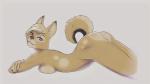 anthro ass_up breast_squish breasts butt female looking_at_viewer lying lying_on_breasts on_front purple_eyes simple_background smile solo squish tail tail_motion tailwag miao1906 canid canine canis domestic_dog mammal 16:9 2018 2d_animation animated motion_tweening short_playtime widescreen