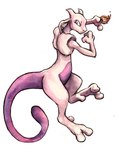 absurd_res anthro beverage container cup generation_1_pokemon hi_res holding_container holding_cup holding_object kenket legendary_pokemon mewtwo nintendo painting_(artwork) pokemon pokemon_(species) purple_body purple_eyes purple_skin simple_background solo tea tea_cup traditional_media_(artwork) white_background