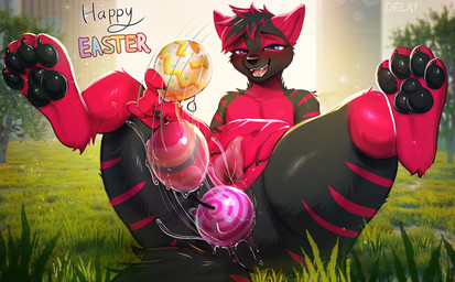 ahegao anal anal_beads anal_beads_in_ass anal_masturbation anal_penetration andromorph anthro blush butt clitoral_hood clitoris genitals grass holidays humanoid_genitalia humanoid_vulva intersex looking_pleasured masturbation object_in_ass outside pawpads paws penetration plant raised_paw sex_toy sex_toy_in_ass sex_toy_insertion solo spread_legs spread_vulva spreading thick_labia_minora thick_thighs urethra vulva delki easter marflebark aardwolf hyena mammal 2026 hi_res