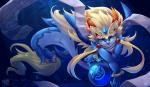 blue_body blue_eyes blue_skin feral hair horn long_hair looking_at_viewer smile solo underwater water white_body white_skin nurinaki bandai_namco mythology tales_of_(series) tales_of_rebirth shaorune dragon marine mythological_creature mythological_scalie scalie 2018 2d_animation animated motion_tweening short_playtime