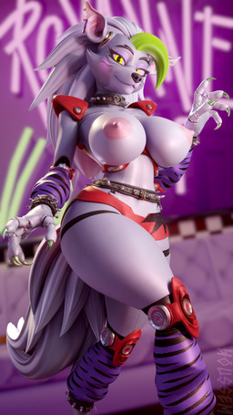 anthro areola big_breasts blush breasts collar ear_piercing ear_ring female inside machine nipples piercing pink_areola pink_nipples ring_piercing smile solo spiked_collar spikes tail thick_thighs wide_hips yellow_eyes houssem mayosplash_(modeler) five_nights_at_freddy's five_nights_at_freddy's:_security_breach scottgames steel_wool_studios roxanne_wolf animatronic canid canine canis mammal robot wolf 2025 3d_(artwork) 9:16 absurd_res digital_media_(artwork) hi_res
