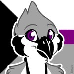 anthro beak demisexual_pride_colors eyebrows eyelashes feathers female lgbt_pride looking_at_viewer outline pride_color_background pride_colors simple_background smile smiling_at_viewer solo white_outline cloudpie conditional_dnp lgbt_pride_month gabrielle_geai-bleu avian bird blue_jay corvid jay_(bird) new_world_jay oscine passerine 1:1 2021 bust_portrait clip_studio_paint_(artwork) digital_drawing_(artwork) digital_media_(artwork) icon portrait restricted_palette