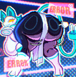 anthro bent_over big_breasts big_butt boots breasts butt clothing empty_eyes female floating_hands footwear high_heeled_boots high_heels huge_breasts huge_butt looking_back machine shoes solo tail yellow_eyes illustratorfake deltarune undertale_(series) tasque_manager android darkner felid feline mammal robot chromatic_aberration digital_media_(artwork) pixel_(artwork)