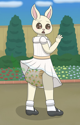 anthro bottomwear clothed clothing clothing_lift diaper dress embarrassed feces female pooped raised_bottomwear raised_clothing raised_skirt school school_uniform skirt skirt_lift smelly smelly_butt soiled_diaper soiling solo stink_fumes student surprised unclean_diaper uniform used_diaper wind nyxiettenyxstar beastars haru_(beastars) domestic_rabbit dwarf_rabbit lagomorph leporid mammal oryctolagus rabbit hi_res
