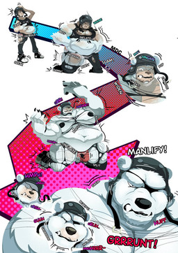 after_transformation anthro black_claws black_nipples bottomwear bulge claws clothing footwear fur growth hat headgear headwear male nipples overweight overweight_anthro overweight_male pants pawpads paws shirt shoes simple_background solo species_transformation tank_top topwear torn_clothing transformation transformation_sequence underwear white_background white_body white_fur mdcackle epic_games fortnite polar_patroller bear human mammal 2025 hi_res