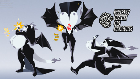 anthro big_breasts black_clothing black_hair black_skinsuit bodysuit bouncing_breasts breast_physics breasts clothing dragon_tail dragon_tattoo dual_wielding exposed_breasts female gun gunplay hair handgun holding_object holding_weapon huge_breasts hyper hyper_problems navel nipple_slip nipples non-mammal_breasts non-mammal_navel non-mammal_nipples pew_pew ranged_weapon running shooting_gun shooting_weapon skinsuit solo tail tattoo thick_thighs tight_clothing weapon wide_hips wings borisalien drake_of_the_99_dragons mythology swissy dragon mythological_creature mythological_scalie scalie 16:9 hi_res widescreen