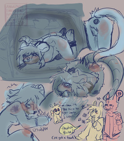 after_sex aftercare andromorph anthro bdsm bodily_fluids bondage bound bruised crying cum cum_in_mouth cum_inside curled_up dessert duct_tape duo fear_play fetal_pose food forced gag genital_fluids ice_cream intersex intersex/male kidnapping male plug_insertion rape rape_play rat_tail scared sex shuddering tail tape tape_gag tears angelpsyche north_(angelpsyche) rookie_(angelpsyche) canid canine fox mammal murid murine rat rodent absurd_res hi_res