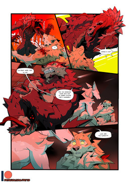 angry animal_genitalia anthro balls blood bodily_fluids brown_body brown_fur clenched_teeth dialogue exclamation_point fight fur genitals group male mouth_grab sheath shocked speech_bubble tan_body tan_fur teeth text wounded patto mythology kota_(patto) luca_(patto) yuri_(patto) canid canine canis mammal mythological_canine mythological_creature unknown_species werecanid werecanine werecreature werewolf wolf comic english_text hi_res multiple_scenes url