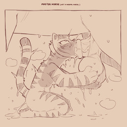 animal_genitalia animal_penis anthro anthro_on_feral ball_fondling balls bestiality big_balls big_penis biped bodily_fluids breasts butt deep_throat duo equine_genitalia equine_penis excessive_genital_fluids eye_roll faceless_character faceless_male fellatio female female_focus female_penetrated feral fondling genital_fluids genitals huge_balls huge_penis internal internal_oral kneeling male male/female male_penetrating nude oral oral_penetration penetration penile penis quadruped ridiculous_fit servicing_from_below sex shaking side_boob silhouetted_penis simple_background stretched_mouth tail text thick_thighs tight_fit trembling vein veiny_penis x-ray_view cold-blooded-twilight dreamworks kung_fu_panda master_tigress equid equine felid horse mammal pantherine tiger 1:1 2025 english_text hi_res monochrome