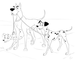 animal_genitalia balls blush collar dog_walking female feral genitals group leash male on_model penis sheath toony wugi 101_dalmatians disney danny_(101_dalmatians) perdita pongo canid canine canis dalmatian domestic_dog great_dane mammal mastiff molosser 2020 absurd_res black_and_white hi_res monochrome