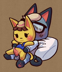 age_difference animal_genitalia animal_penis anthro balls blush bodily_fluids duo eyewear feline_genitalia feline_penis female forced genital_fluids genitals glasses male male/female pawpads penis pillow precum rubbing_penis rubbing_vulva sitting_on_another vulva wet young conditional_dnp viotailed animal_crossing nintendo katie_(animal_crossing) raymond_(animal_crossing) domestic_cat felid feline felis mammal hi_res