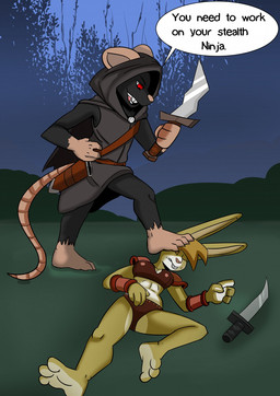 3_toes 4_fingers 4_toes anthro barefoot black_body black_fur claws clothing dagger dialogue dominant dominant_male duo feet female female_on_bottom fingers foot_fetish foot_on_face foot_on_head fur grass humiliation lying male male/female male_on_top melee_weapon multicolored_body multicolored_fur on_back on_bottom on_top plant red_clothing red_eyes soles speech_bubble stepped_on stepping_on_face teasing text toe_claws toes two_tone_body two_tone_fur weapon white_body white_fur yellow_body yellow_fur introvertedpooch lagomorph leporid mammal mouse murid murine rabbit rodent english_text hi_res