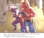 2019 absurd_res anthro anthrofied ball_gag barn bdsm big_macintosh_(mlp) bondage bound branding branding_iron breasts cheerilee_(mlp) clothed clothing duo english_text equid equine female friendship_is_magic gag grungecandy hasbro hi_res horse male male/female mammal milk my_little_pony nude partially_clothed pony text torture whitekitten