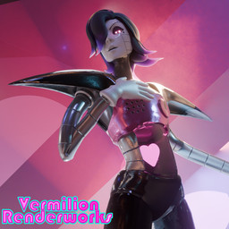 fingers glowing glowing_eyes hand_on_chest machine male pink_eyes solo standing vermilionrenderworks undertale undertale_(series) mettaton_ex humanoid robot robot_humanoid 1:1 2025 3d_(artwork) blender_(artwork) blender_cycles_(artwork) digital_media_(artwork) hi_res
