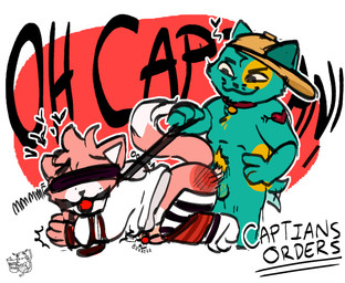 anthro ball_gag bdsm bell bell_collar blindfold bodily_fluids bondage bound captain_shelf clothing collar cum doggystyle duo egg_vibrator femboy footwear from_behind_position gag gagged genital_fluids genitals leaking_cum leash leash_pull legwear male male/male penile penis precum restraints rope rope_bondage sex sex_toy socks spank_marks spanked_butt stockings tail tail_motion tailwag vibrator vibrator_on_penis beetlezine webfishing felid feline mammal