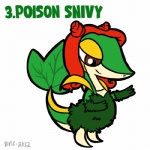 ambiguous_gender cosplay feral hair red_hair simple_background solo tail tail_motion tailwag white_background bins dc_comics nintendo pokemon poison_ivy_(dc_comics) generation_5_pokemon pokemon_(species) snivy 1:1 animated low_res short_playtime