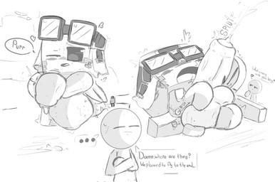 balls big_balls big_penis bodily_fluids cock_vore cum cum_vore digestion ejaculation faceless_character forced genital_fluids genitals male penile penis size_difference solo tentacles text unwilling_prey vore badartist microsoft minecraft mojang xbox_game_studios ghast_(minecraft) happy_ghast_(minecraft) absurd_res english_text hi_res monochrome