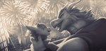 anthro city cityscape detailed_background duo fireworks hair holidays light male open_mouth open_smile size_difference smile munie lunar_new_year mythology new_year dragon eastern_dragon mythological_creature mythological_scalie scalie 2024 digital_media_(artwork) digital_painting_(artwork) hi_res lighting shaded