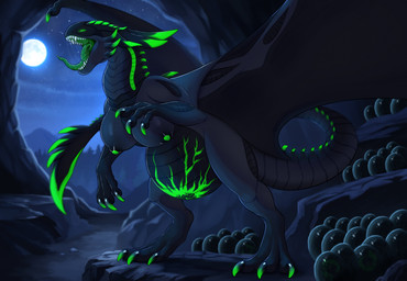 belly big_belly breasts busty_feral cave claws corruption dragon_egg egg fangs female feral green_body green_eyes grey_body huge_belly inside_cave moon on_hind_legs open_mouth pregnant pregnant_female pregnant_feral protecting roaring scales solo spread_wings star tail teeth tongue wings owishka alien_(franchise) european_mythology mythology safira_(dragonwithcuriosity) alien dragon furious_roar monster mythological_creature mythological_scalie reptile scalie western_dragon xenodragon xenomorph xenomorph_queen hi_res