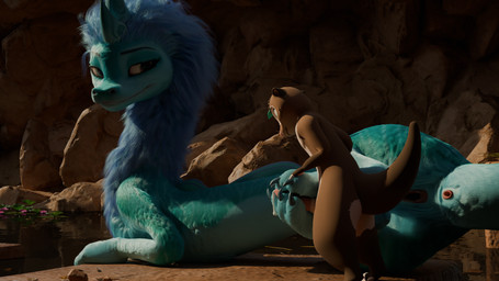 animal_genitalia anthro anus balls black_pawpads blue_body blue_claws blue_fur bodily_fluids brown_body brown_fur claws dripping duo feet female feral fin foot_fetish foot_grinding foot_play footjob fur genital_fluids genitals hair horn lily_pad looking_at_another looking_at_partner looking_back looking_back_at_another looking_back_at_partner looking_down lying male male/female multicolored_body multicolored_fur nature nature_background outside_sex pawpads paws penile penis pink_anus pink_nose pink_pawpads pink_penis pink_vulva plant precum precum_drip rock sex shadow sheath size_difference tail tan_body tan_fur teal_hair two-footed_footjob vulva water whiskers white_claws swoomy kezsh_(modeler) disney mythology raya_and_the_last_dragon peanut_(someferret) sisu_(ratld) awtter domestic_ferret dragon eastern_dragon furred_dragon furred_scalie mammal mustelid musteline mythological_creature mythological_scalie scalie true_musteline weasel 16:9 hi_res widescreen