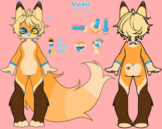 animal_genitalia animal_penis anthro big_ears big_tail blue_eyes canine_genitalia canine_penis genitals heterochromia knot knotted_penis male penis solo tail text yellow_eyes cwoffle vuvu_(cwoffle) canid canine fennec_fox fox mammal red_fox true_fox 5:4 absurd_res english_text hi_res model_sheet