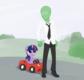 accessory bottomwear car clothed clothing daww duo feathered_wings feathers female feral fully_clothed fur hair horn inside_car inside_vehicle multicolored_hair necktie outside pants purple_body purple_eyes purple_feathers purple_fur purple_hair shirt sitting smile standing topwear two_tone_hair vehicle wings taski friendship_is_magic hasbro my_little_pony mythology anon twilight_sparkle_(mlp) equid equine human mammal mythological_creature mythological_equine winged_unicorn 2013 digital_media_(artwork)