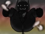 anthro anus balls big_butt black_body black_ears black_eyes black_fur black_tail bodily_fluids butt chibi fur genital_fluids genitals looking_at_viewer low-angle_view male nude penis precum presenting presenting_hindquarters solo tail thick_thighs worm's-eye_view nekoni doko_demo_issho sony_corporation sony_interactive_entertainment kuro_(doko_demo_issho) domestic_cat felid feline felis mammal 2023 4:3 digital_media_(artwork) hi_res