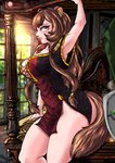 big_breasts breasts brown_hair fantasy female hair male male/female raccoon_tail red_eyes solo thick_thighs bluewolfartista the_rising_of_the_shield_hero naofumi_iwatani raphtalia animal_humanoid canid canine human humanoid mammal procyonid raccoon raccoon_dog tanuki absurd_res hi_res