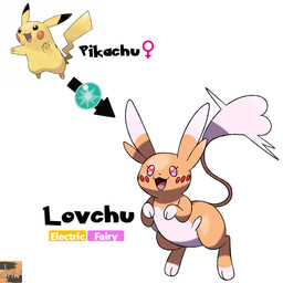 dawn_stone evolutionary_stone female fur heart_tail looking_at_viewer open_mouth orange_body simple_background tail text white_body white_fur yellow_body yellow_fur reallydarkandwindie fakemon nintendo pokemon fan_character generation_1_pokemon lovchu mammal pikachu pokemon_(species) rodent digital_drawing_(artwork) digital_media_(artwork) hi_res