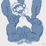 3_toes 4_fingers anthro anthro_on_anthro big_tail biped countershade_face countershade_fur countershade_torso countershading duo eyebrows eyewear feet finger_to_mouth fingers fluffy fluffy_tail foot_fetish foot_on_face fur glasses hair hand_on_foot hand_on_knee hand_on_leg hand_on_own_knee hand_on_own_leg humanoid_hands interspecies larger_anthro larger_male long_ears looking_down_at_another lying male male/male male_anthro markings multicolored_body multicolored_fur multicolored_hair narrowed_eyes nude nude_anthro nude_male on_back open_mouth open_smile simple_background sitting_on_another size_difference smaller_anthro smaller_male smile smiling_at_another striped_body striped_fur striped_markings striped_tail stripes tail tail_markings toes tongue toony underfoot wearing_glasses whisker_spots whiskers white_background teaselbone looney_tunes warner_brothers dylan_roberts pepe_le_pew lagomorph leporid mammal mephitid rabbit skunk striped_skunk 1:1 2022 blue_and_white digital_drawing_(artwork) digital_media_(artwork) monochrome signature sketch