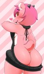 anthro berseepon09 blush breasts butt clothed clothing countershading dragon female fur heart_symbol hi_res horn loli_dragon_(berseepon09) looking_back meme meme_clothing mythological_creature mythological_scalie mythology non-mammal_breasts open_mouth partially_clothed pink_body pink_fur pink_skin raised_tail red_eyes scalie short_stack side_boob small_tail smile solo sweater tail topwear virgin_killer_sweater