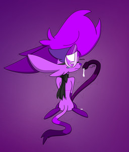 accessory anthro big_penis black_bow blush bodily_fluids bow_(feature) bow_ribbon cheek_tuft clothing cum cum_drip dripping ears_down eyebrows eyelashes eyewear facial_tuft femboy fluffy fur furgonomics genital_fluids genitals glasses hair huge_penis humanoid_genitalia humanoid_penis hyper hyper_genitalia hyper_penis kneeling leggings legwear long_penis looking_at_viewer looking_back male neck_bow nude nude_anthro penis pivoted_ears prehensile_penis purple_body purple_eyes purple_fur purple_hair purple_nose purple_penis rear_view sad sentient_penis shaking shivering shy sitting sitting_on_ground solo tail tears throbbing throbbing_penis tuft unusual_anatomy unusual_genitalia unusual_penis toddjackjuster may_telly domestic_cat felid feline felis mammal absurd_res hi_res herm_(lore)
