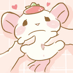 blush blush_stickers chibi female feral fur genitals nude size_difference solo spread_vulva spreading vulva white_body white_fur godforgiveme4 happilinafriends sanrio chokochilla_(sanrio) chinchilla chinchillid mammal rodent 1:1 hi_res