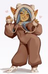 amber_eyes blue_hair blush breasts clothed clothing eyebrows eyelashes female footwear fully_clothed green_body green_skin hair heart_mole heart_symbol humanoid_pointy_ears long_hair looking_at_viewer markings mole_(marking) not_furry onesie pointy_ears simple_background small_breasts smile socks solo standing white_background maewix_(artist) rissma_(maewix) goblin humanoid 2022 absurd_res artist_name hi_res