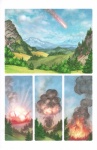 4_panel_comic asteroid burning cloud collision explosion fire forest grass meteor meteorite mountain mountain_range outside plant sky smoke tree zero_pictured winona_nelson unikron ambient_flier comic hi_res shaded