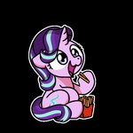 eating female feral food fries fur hair horn pink_body pink_fur purple_eyes purple_hair purple_tail quadruped sitting solo tail sugar_morning friendship_is_magic hasbro my_little_pony mythology starlight_glimmer_(mlp) equid equine mammal mythological_creature mythological_equine unicorn 1:1 2d_animation animated low_res short_playtime