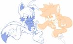 anthro balls bodily_fluids cum cumshot duo ejaculation erection genital_fluids genitals humanoid_genitalia humanoid_penis male masturbation orgasm penile penile_masturbation penis tongue tongue_out amuzoreh sega sonic_the_hedgehog_(series) invert_prower canid canine fox mammal hi_res