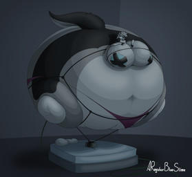 anthro areola bdsm bed belly belly_expansion belly_inflation big_areola big_belly black_body black_fur blue_eyes blue_nipples blue_tongue body_inflation bondage bound breasts cinder_block clothing clothing_pull dark_body dark_fur dark_room duct_tape expansion female floating fur furniture genitals glowing glowing_eyes grey_body grey_fur hair hose hose_in_butt hose_inflation huge_areola huge_belly hyper hyper_belly immobile inflation multicolored_body multicolored_fur night nipple_tape nipples panties panty_pull pasties solo spherical_inflation tail tape tied_to_bed tongue tongue_out underwear underwear_pull vulva white_body white_fur white_hair aregularblueslime maxine_(dragonmamamax) canid canine canis mammal wolf 2025 absurd_res hi_res