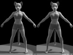 anthro bottomwear breasts clothing eyefuck female midriff shorts solo spandex tail tight_clothing turning bradydalton domestic_cat felid feline felis mammal 3d_(artwork) 3d_animation 4:3 animated cross_eye_stereogram digital_media_(artwork) greyscale low_res monochrome short_playtime side_by_side_stereogram stereogram