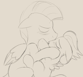 adult_on_young age_difference blush duo ears_down eyes_closed face_to_face feral feral_on_feral french_kissing grey_background hair hooves hug kissing male male/male open_mouth pivoted_ears simple_background tail wings young young_feral young_male dtcx97 friendship_is_magic hasbro my_little_pony mythology rumble_(mlp) thunderlane_(mlp) equid equine horse mammal mythological_creature mythological_equine pegasus pony 2025 greyscale hi_res monochrome sketch brother_(lore) brothers_(lore) incest_(lore) sibling_(lore)