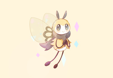 ambiguous_gender antennae_(anatomy) anthro big_eyes biped black_eyes blush brown_body countershade_face countershading eyelashes femboy flying front_view glistening heart_eyes heart_symbol insect_wings lepidopteran_wings looking_at_viewer multicolored_body nude pseudo_clothing scarf simple_background smile solo stick_legs tan_background thin_legs thin_thighs toony white_body white_countershading wings yellow_body baekskyward nintendo pokemon arthropod generation_7_pokemon insect pokemon_(species) ribombee 2016 cel_shading digital_media_(artwork) full-length_portrait portrait shaded