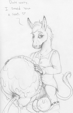 animal_genitalia animal_penis anthro balls big_balls big_penis bodily_fluids bottomwear clothing cum equine_genitalia equine_penis eyebrows genital_fluids genitals heart_symbol huge_balls huge_penis hyper hyper_flare hyper_genitalia hyper_penis male pants penis shirt simple_background solo sweat text topwear oddbird asinus donkey equid equine mammal monochrome
