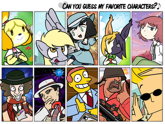 anthro arms_bent bangs black_body black_clothing black_ear black_eyebrows black_eyes black_eyewear black_fur black_hair black_hat black_headwear black_helmet black_necktie black_nose black_sunglasses blonde_hair blonde_mane blue_bottomwear blue_clothing blue_dress blue_hat blue_headwear blue_skirt blue_sky bottomwear breasts brown_eyes brown_hair candy closed_smile clothed clothed_anthro clothed_female clothed_human clothed_male clothing cloud coat curly_hair day dessert dipstick_tail dress ear_tuft evergreen_tree eyebrow_through_hair eyebrows eyelashes eyewear featureless_arms female female_anthro female_feral female_human feral five_o'clock_shadow floppy_ears fluffy_ears food fully_clothed fully_clothed_female fully_clothed_human fur green_bottomwear green_clothing green_dress green_eyes green_pants grey_body grey_fur grey_necktie grey_wings group gun hair hat headgear headwear helmet_over_eyes heterochromia holding_bag holding_gun holding_object holding_ranged_weapon holding_suitcase holding_umbrella holding_weapon light looking_at_viewer lop_ears male male_human mane markings medium_hair mouth_closed multicolored_body multicolored_fur multicolored_hair necktie no_eyebrows noseless open_mouth open_smile orange_ears outside pants pattern_clothing pattern_necktie pattern_scarf pine_tree pink_tongue plant pose pupils ranged_weapon red_bow red_clothing red_coat red_hair red_hair_tie red_necktie red_topwear scarf short_hair sitting skirt sky small_breasts smile smiling_at_viewer space standing straight_legs striped_clothing striped_necktie striped_scarf stripes sunglasses tail tail_markings tan_body tan_ear tan_fur tan_skin teeth tongue toothy_grin topwear translucent translucent_hair tree tuft umbrella weapon white_clothing white_dress_shirt white_hat white_headwear white_pupils white_tail_tip wings yellow_body yellow_eyes yellow_fur yellow_skin yellow_tail cookieboy011 animal_crossing british_broadcasting_corporation can_you_guess_my_favorite_characters? cartoon_network doctor_who drawn_to_life friendship_is_magic hasbro johnny_bravo_(series) katawa_shoujo my_little_pony mythology nintendo steins;gate team_fortress_2 the_simpsons valve derpy_hooves_(mlp) fourth_doctor heather_(drawn_to_life) isabelle_(animal_crossing) johnny_bravo lionel_hutz mayuri_shiina rin_tezuka seventh_doctor soldier_(team_fortress_2) the_doctor_(doctor_who) ambient_bird equid equine human mammal mythological_creature mythological_equine pegasus raposa 2018 4:3 colored digital_drawing_(artwork) digital_media_(artwork) english_description lighting meme shaded