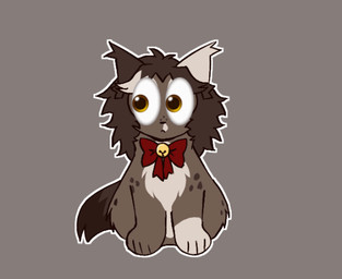 accessory bow_accessory bow_ribbon butt eyes_emoji female feral fluffy fur hair outline paws shaking_butt shitpost solo tail vedacia domestic_cat felid feline felis mammal animated colored loop meme