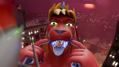 anthro blue_tongue bodily_fluids building city duo extreme_size_difference fingers first_person_view fur glowing glowing_eyes green_eyes hair horn imminent_vore in_mouth larger_pred looking_at_viewer macro male male/male male_pred micro mouth_shot night nipples open_mouth oral_vore outside partially_inside red_body saliva size_difference smaller_male tan_body teeth tongue tongue_out vehicle vore whiskers cirez_(artist) chase_(crimsoncreaturecreations) cirez human lagomorph leporid mammal rabbit 16:9 3d_(artwork) digital_media_(artwork) hi_res widescreen