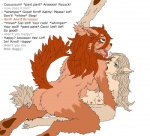 akam anthro breasts butt canid canine canis duo english_text female female/female female_penetrated fur growth gynomorph gynomorph/female gynomorph_penetrating gynomorph_penetrating_female hair incest_(lore) intersex intersex/female intersex_penetrating intersex_penetrating_female long_hair mammal multi_breast multi_nipple nipples pawpads penetration sex sharp_teeth sibling_(lore) simple_background sister_(lore) snout snout_growth spread_legs spreading tail tail_growth teeth text tongue tongue_out transformation transformation_through_sex verbal_reaction_to_tf white_background wolf