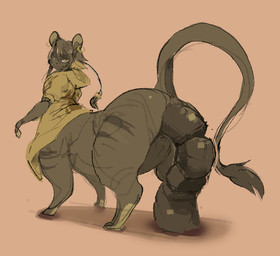 ambiguous_gender ambiguous_pooping brown_body brown_fur brown_hair butt clothing ear_piercing ear_ring feces feces_on_ground fur hair looking_at_viewer looking_back looking_back_at_viewer narrowed_eyes orange_background piercing pooping pooping_on_floor raised_tail ring_piercing scatplay simple_background smile solo tail tail_tuft tan_body tan_fur topwear tuft yellow_clothing yellow_eyes yellow_topwear mvsnake cat_taur domestic_cat felid felid_taur feline feline_taur felis mammal mammal_taur taur