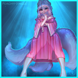 anthro anthrofied asian_clothing big_breasts breasts clothing comic_panel cosmic_background cream_hair east_asian_clothing female finger_to_mouth fog foggy_background fur hair hair_bun inner_ear_fluff japanese_clothing kimono light light_beam looking_down markings multi_tail pink_body pink_fur pink_nose solo spots spotted_markings spotted_tail standing star starry_background sunbeam sunlight tail tail_markings teal_eyes thick_thighs thinking translucent translucent_clothing tuft peachy-jingle nintendo pokemon sasha_valiski canid canine fox fox_spirit generation_1_pokemon mammal ninetales pokemon_(species) 1:1 hi_res